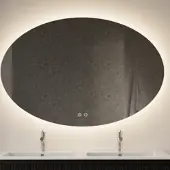 Gliss Design Gliss badkamerspiegel oval | met led verlichting en spiegelverwarming | 95x150 cm