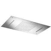Hotbath Mate M143 inbouw hoofddouche 38x70cm rechthoek geborsteld nikkel