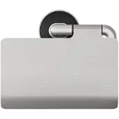Tiger Toiletrolhouder Cooper - Rvs/zamak/abs - Met Klep - Rvs Geborsteld/zwart