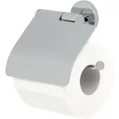 Tiger Noon - Wc rolhouder met klep - Toiletrolhouder - Zonder boren - Boren of lijmen - Chroom
