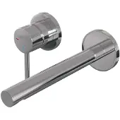 Brauer Inbouw wastafelmengkraan chrome edition coldstart rechte uitloop ronde hendel links chroom met rozetten