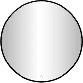 Best design Badkamerspiegel venetie nero led verlichting 80x80 cm rond mat zwart