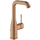 GROHE Essence New wastafelkraan L-size met hoge draaibare uitloop met waste EcoJoy brushed warm sunset