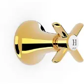 Tres Stopkraan clasic kruisgreep warm goud