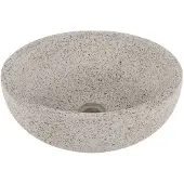 Differnz Terrazzo waskom - 40x40x15cm - rond - terrazzo - mat wit/zwart 38.010.55
