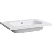 Sanilux Wastafel Classic 60x47x3 cm Mineraalmarmer Mat Wit (zonder kraangat)