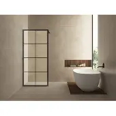 Boss & Wessing Bws inloopdouche met handdoekbeugel 100x200 cm 10 mm nano coating zwart