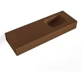 Mondiaz LEX Rust vrijhangende solid surface wastafel 90cm. Positie wasbak rechts