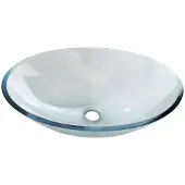 Sapho Pure glazen wastafel voor werkblad 52x37,5 cm, helder glas