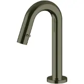 Salenzi Fonteinkraan opbouw giro gebogen gegalvaniseerd messing zwart chroom outlet