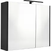 Best design Spiegelkast Happy Black Incl. LED verlichting 60x60 cm Mat Zwart
