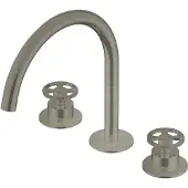 Hotbath Cobber @Work CW033 wastafelkraan 3-gats geborsteld nikkel