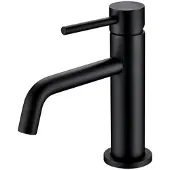 Van Marcke GO Wastafelkraan cocoon black met click waste mat zwart
