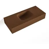 Mondiaz LEX Rust vrijhangende solid surface wastafel 70cm. Positie wasbak midden