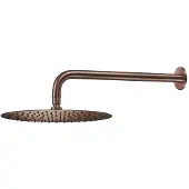 Qisani Hoofddouche flow met wanddouchearm ø 25 cm geborsteld copper