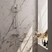 Brauer Douchekraan opbouw carving met glijstang geborsteld rvs