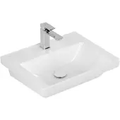 Villeroy & Boch Wastafel Subway 3.0 Met 1 Kraangat Zonder Overloop 55x44x16.5 cm Wit Alpin