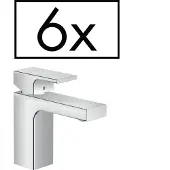 Hansgrohe Wastafelmengkraan vernis shape eengreeps 100 zinc met trekwaste 6 stuks chroom