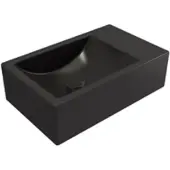 Plieger Houston fontein m. bak links zonder kraangat 37x23cm mat zwart
