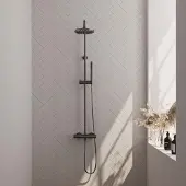 Brauer Opbouw Regendoucheset Gunmetal Edition Thermostatisch Geborsteld Gunmetal (Alle Opties)