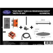 Best design Best-Design "One-Pack" Inbouw-Regendoucheset "Moya-M-300" Gunmetal