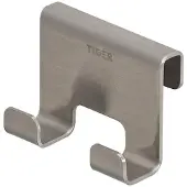 Tiger Caddy - Douchehaak - Glaspaneel dikte 6-8 mm - 3,5 x 7 x 5 cm - RVS geborsteld