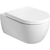 Plieger Kansas randloos toilet met softclose & quick release zitting wit mat