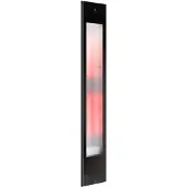 Sunshower Zwart Pure XL inbouw infraroodlamp 124x20x10cm
