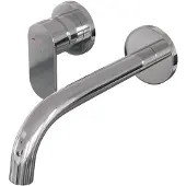 Brauer Chrome Edition inbouw wastafelmengkraan met gebogen uitloop en rozetten model C2 chroom