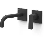Tres Wastafelmengkraan Inbouw Project Gebogen Uitloop 18 cm Mat Zwart