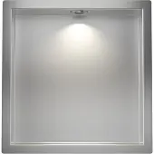 Wiesbaden Inbouwnis Demis 30x30x7cm Met Led RVS