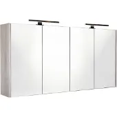 Best design Spiegelkast happy grey incl. Led verlichting 120x60 cm grijs eiken