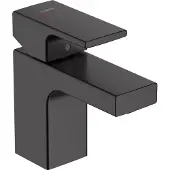 Hansgrohe Wastafelmengkraan Vernis Shape Eengreeps 70 CoolStart Zinc Met Trekwaste Mat Zwart