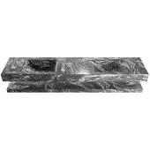 Mondiaz Alan DLux planchet 200cm met wastafel dubbel 2 kraangaten lava