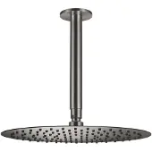 Qisani Hoofddouche Flow met plafonddouchearm Ø 30 cm Geborsteld RVS
