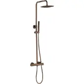 Best design Regendoucheset dijon opbouw thermostaat messing hoofddouche 30 cm pvd glans brons