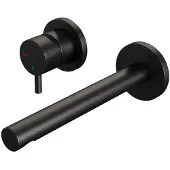 Brauer Black Edition inbouw wastafelmengkraan met rechte uitloop en rozetten model B2 mat zwart