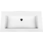Boss & Wessing Wastafel bws veroni 45.5x77 cm zonder kraangat solid surface wit