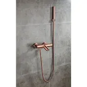 Boss & Wessing Thermostatische Badkraan BWS Koper met Handdouche Geborsteld Koper