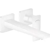 Hansgrohe Wastafelmengkraan metropol afdekset uitloop 22.5 cm en afvoerplug mat wit