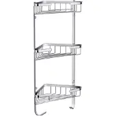 Best design Rome Douche hoekrek 3 schaps chroom