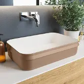 Mondiaz arvo waskom solid surface 55 cm kleur rust /talc