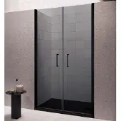 Lacus Nisdeur Giglio Evo Saloon 2 Klapdeuren 140x200 Cm Rookglas Zwart