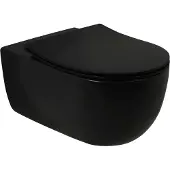 Plieger Kansas randloos toilet met softclose & quick release slimme zitting matzwart