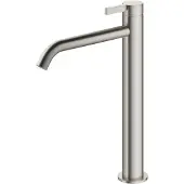Hotbath Ace AC003H Wastafelkraan Hoog - Geborsteld Nikkel - Zonder Waste - Messing - Kranen, Wastafelkranen, Opbouw Wastafelkranen - 8720847722843
