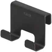 Tiger Caddy - Douchehaak - Glaspaneel dikte 6-8 mm - 3,5 x 7 x 5 cm - Zwart