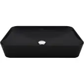 Boss & Wessing Opbouw wastafel bws juno 60x40 cm keramiek zwart
