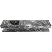 Mondiaz ALAN-DLUX 200cm planchet Lava. Vrijhangende wastafel CLOUD links 1 kraangat, kleur Lava.