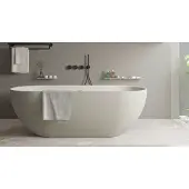 Ideavit Ligbad vrijstaand solidera 170x80x55 cm solid surface mat pebble grey
