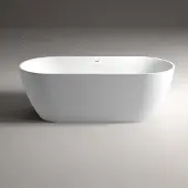 Sanilux Vrijstaand bad moon 180 cm glans wit